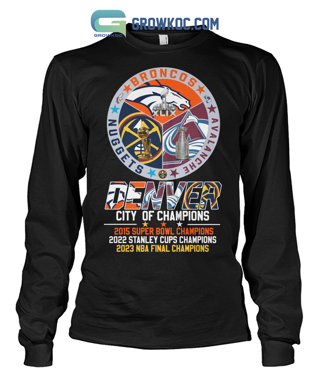 Denver Broncos Avalanche Nuggets City Of Champions Shirt - Limotees