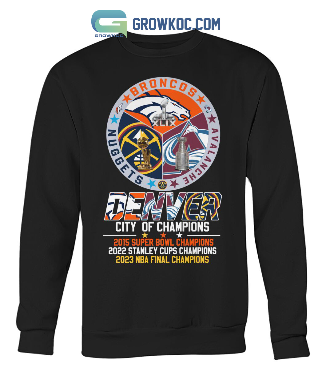 Cheap Denver City Of Champions Colorado Avalanche T Shirt, Denver
