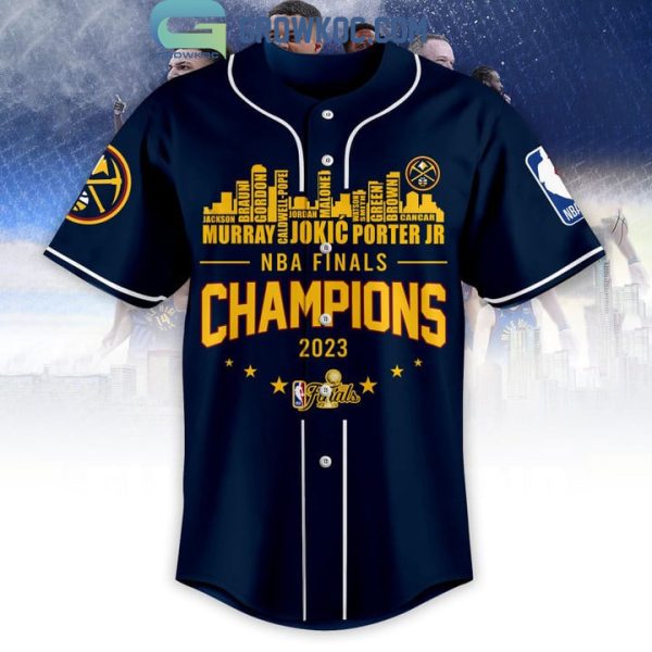 Denver Nuggets Finals Champions City Of Champions 2023 Midnight Blue Design Baseball Jersey