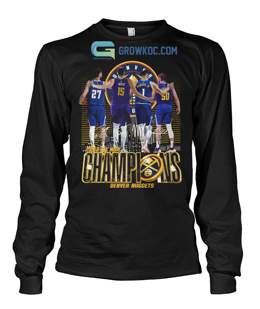 Denver Nuggets Love Team 2023 National Basketball Association Champions Blue  Design Baseball Jersey - Growkoc