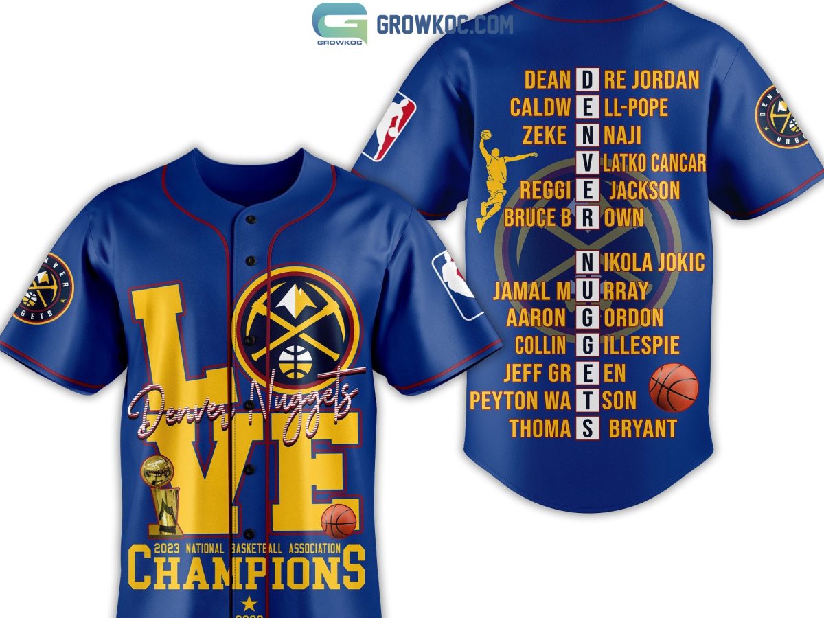 Denver Nuggets Personalized 2023 Playoffs Blue Design Baseball Jersey -  Growkoc