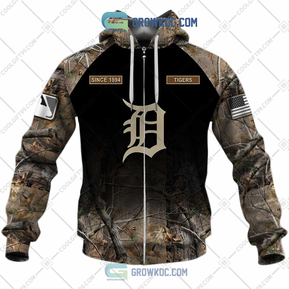 Detroit Tigers MLB Personalized Hunting Camouflage Hoodie T Shirt