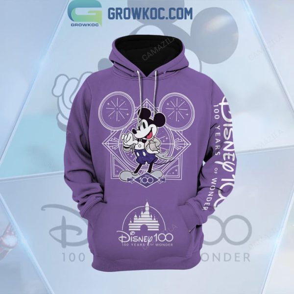 Disney 100 Years Of Wonder Purple Design Hoodie T Shirt