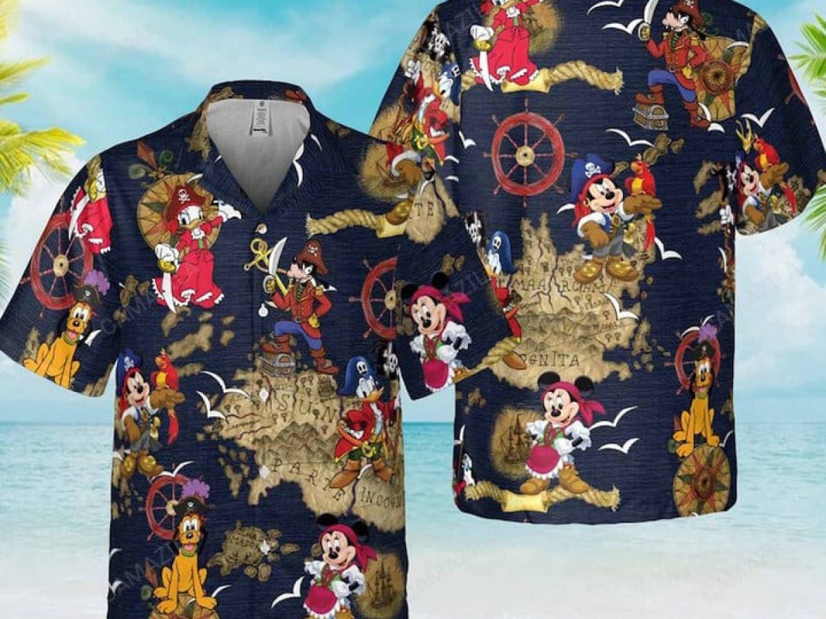 Mickey Mouse Walt Disney Pirates King Hawaiian Shirt - Growkoc