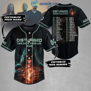 Disturbed Take Back Your Life Tour Personalized Baseball Jersey