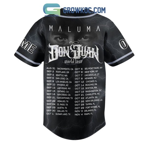 Don Juan World Tour Maluma Personalized Baseball Jersey