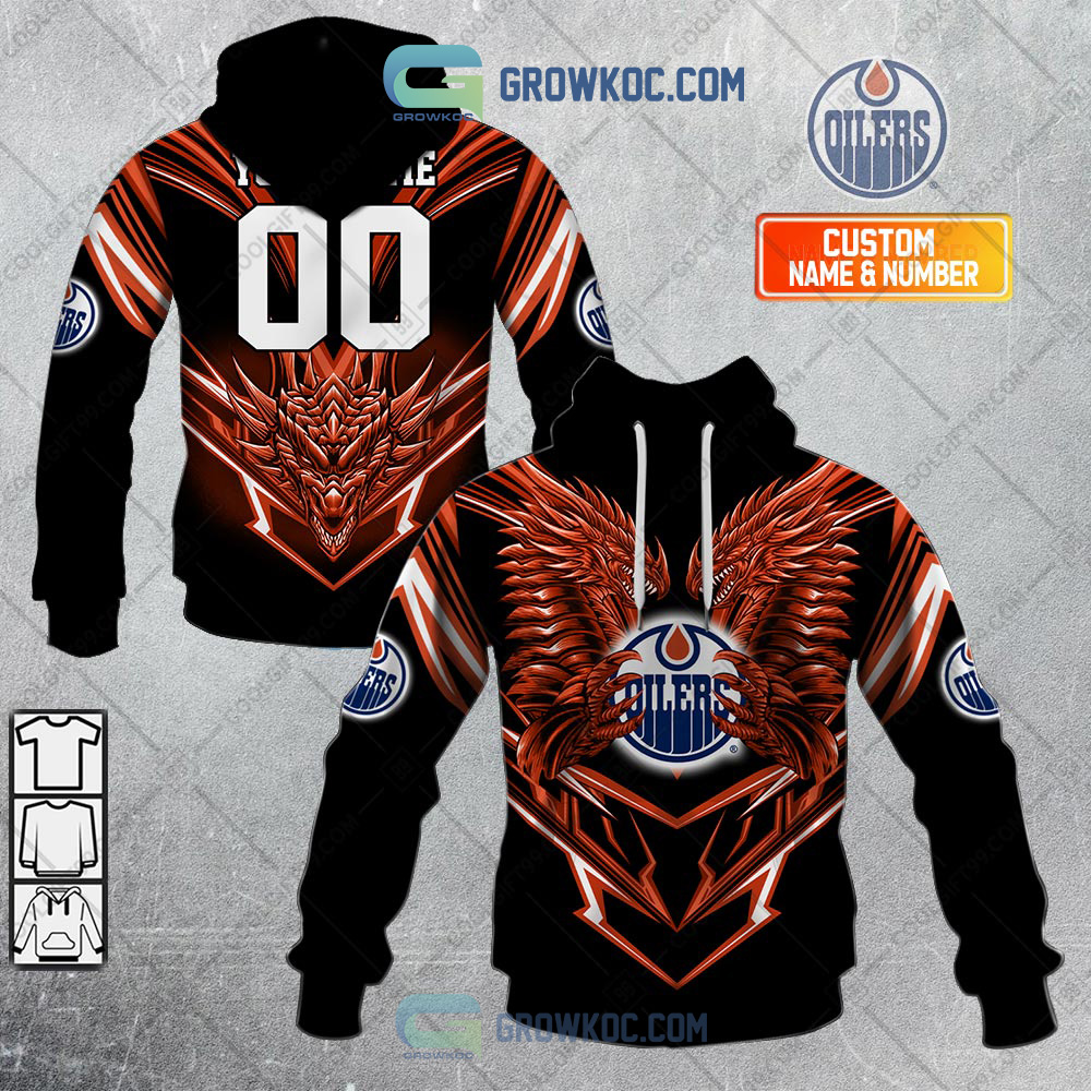 Edmonton Oilers Custom Name And Number Fight Cancer Hoodie Zip Hoodie For  Fans