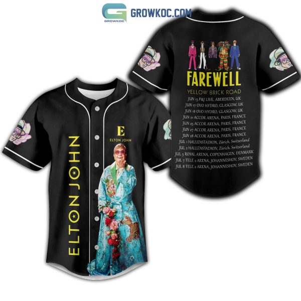 Elton John Farewell Yellow Brick Road Baseball Jersey