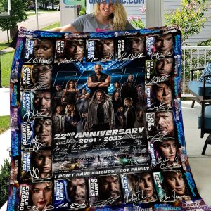 Fast X Series Fast And Furious 22nd Anniversary 2001 2023 Fleece Blanket Quilt