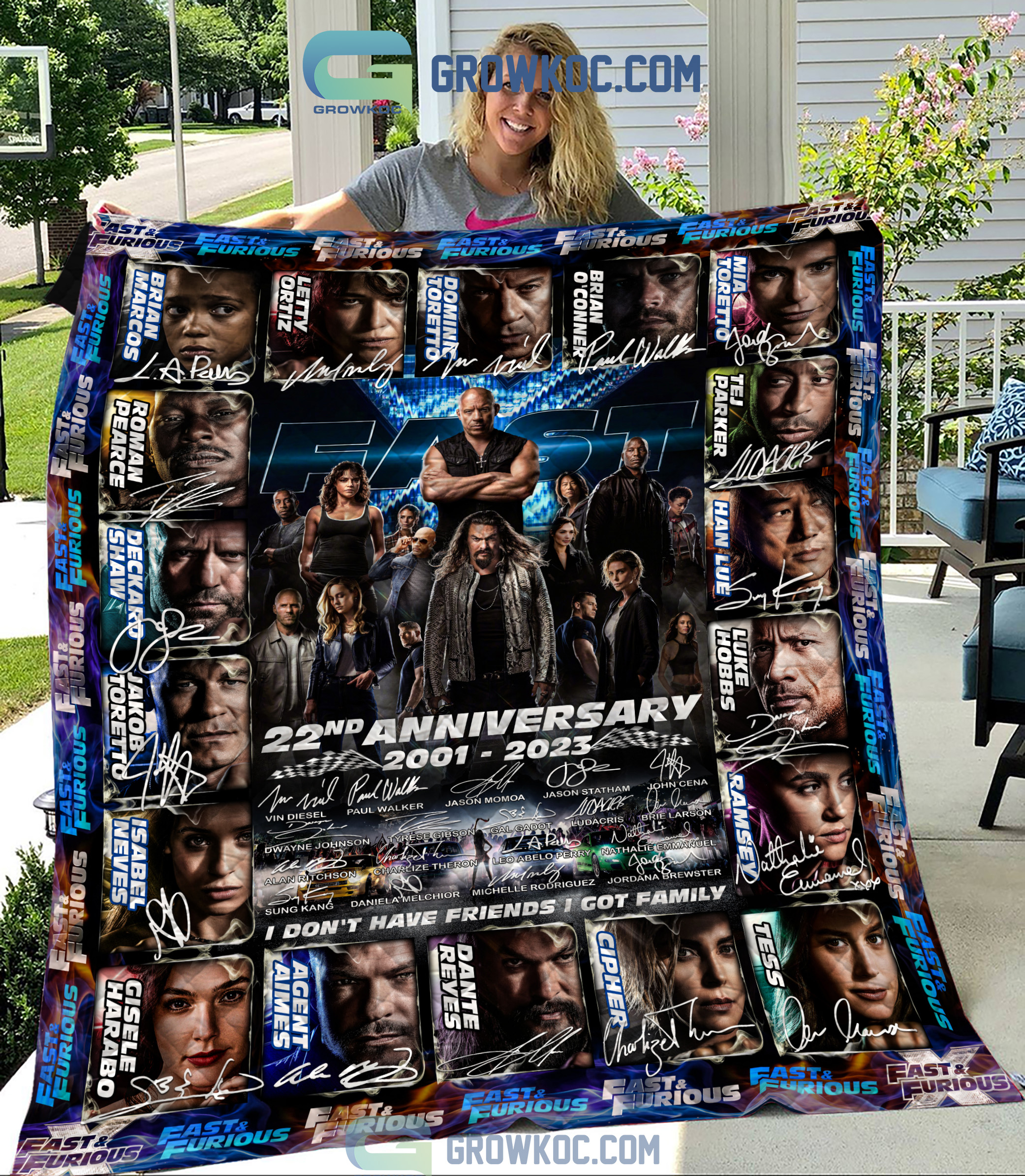 Fast X Series Fast And Furious 22nd Anniversary 2001 2023 Fleece Blanket Quilt
