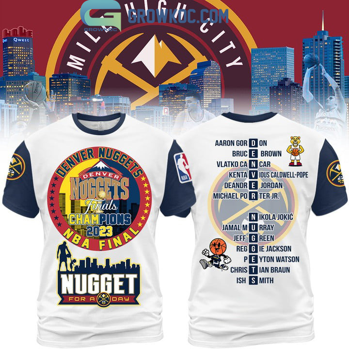 Denver Nuggets NBA Finals 2023 Champions Blue Red Design Hoodie T Shirt -  Growkoc