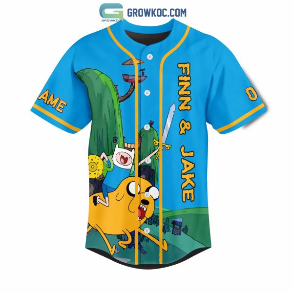 Finn and Jake Adventure Time Personalized Baseball Jersey