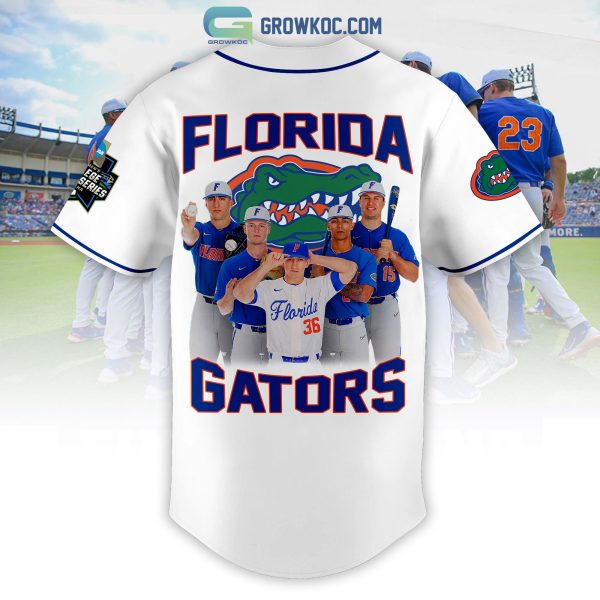 Florida Gator Baseball 2023 World Series Personalized White Design Baseball Jersey