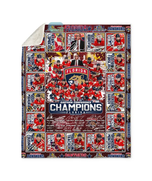 Florida Panthers NHL Eastern Conference Champions 2022 2023 Fleece Blanket Quilt