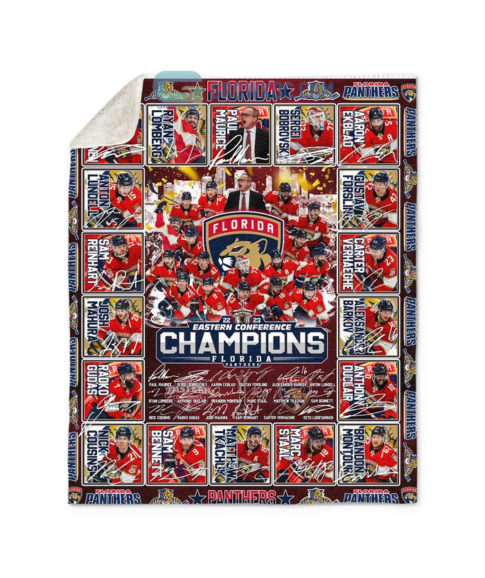 Florida Panthers NHL Eastern Conference Champions 2022 2023 Fleece Blanket  Quilt - Growkoc