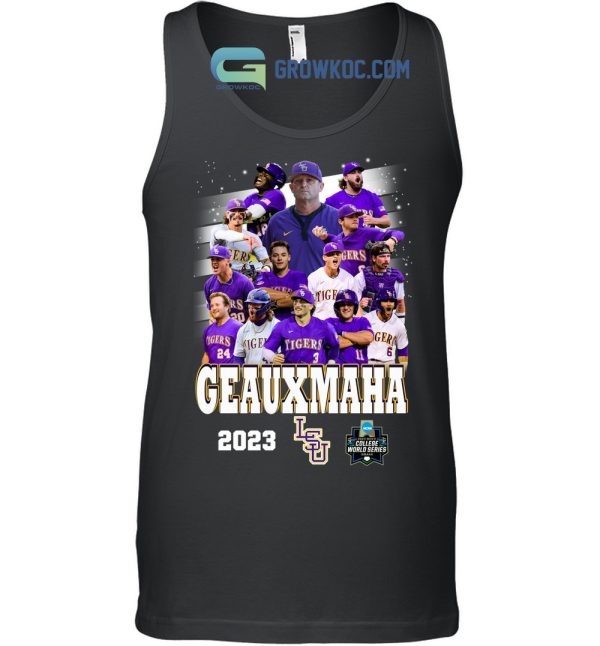 Geauxmaha 2023 LSU Tigers 2023 Men’s College Worlde Series T Shirt