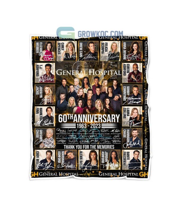 General Hospital 60th Anniversary 1963-2023 Fleece Blanket Quilt