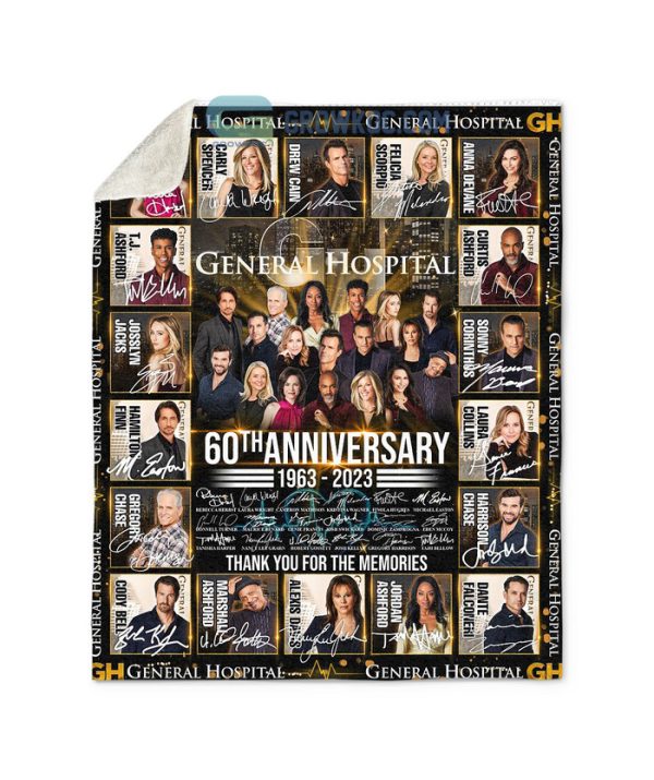 General Hospital 60th Anniversary 1963-2023 Fleece Blanket Quilt