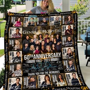 General Hospital 60th Anniversary 1963-2023 Fleece Blanket Quilt