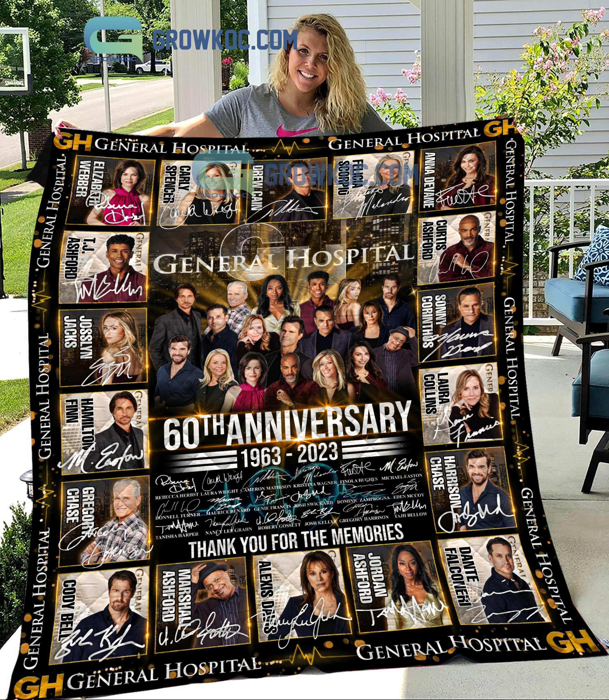 General Hospital 60th Anniversary 1963-2023 Fleece Blanket Quilt