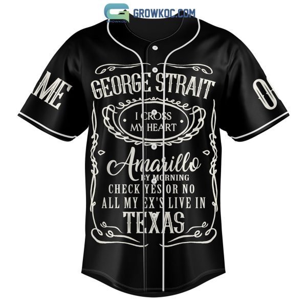 George Strait I Cross My Heart Personalized Baseball Jersey