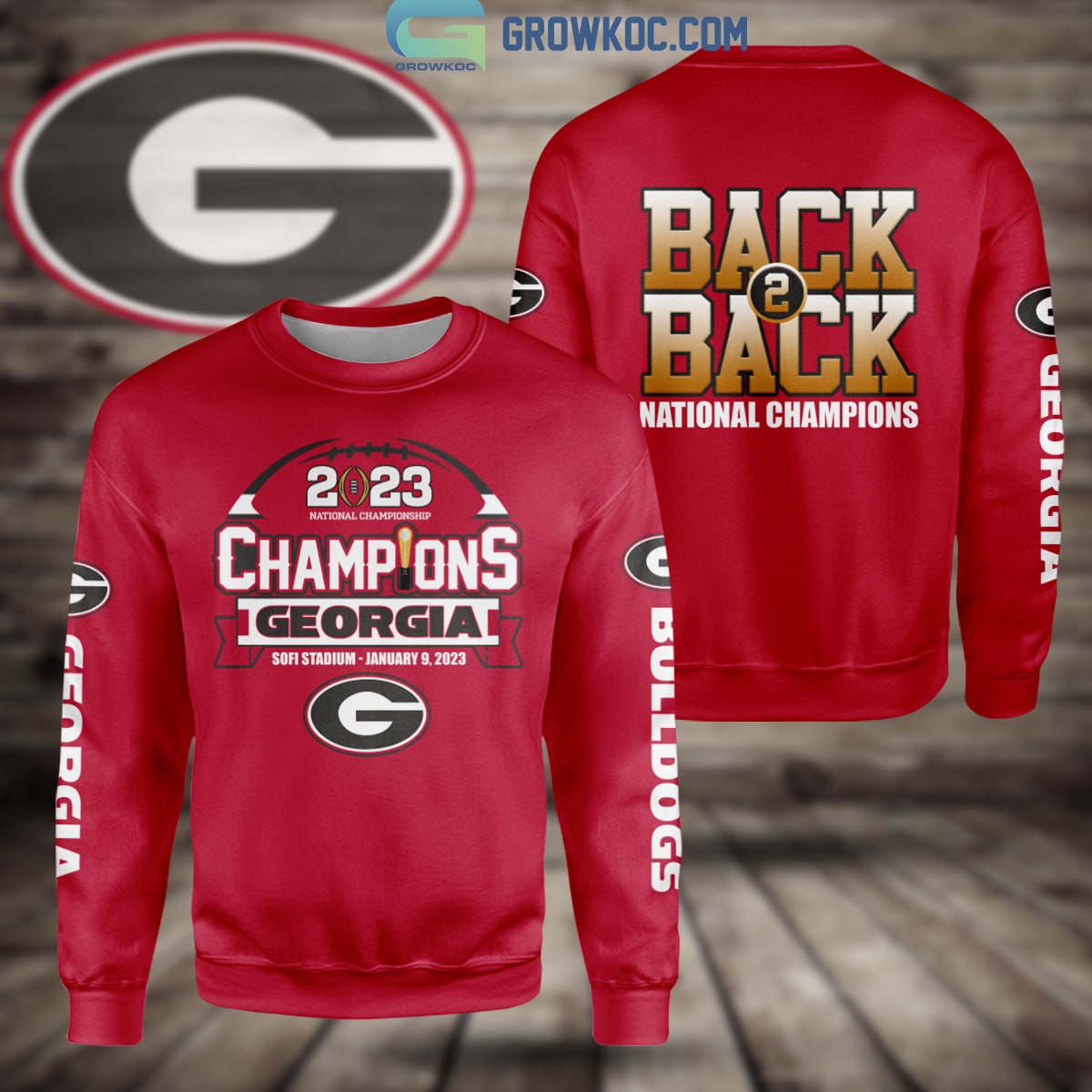 Georgia Bulldogs Football National Champions Back to Back 2022-2023 Shirt