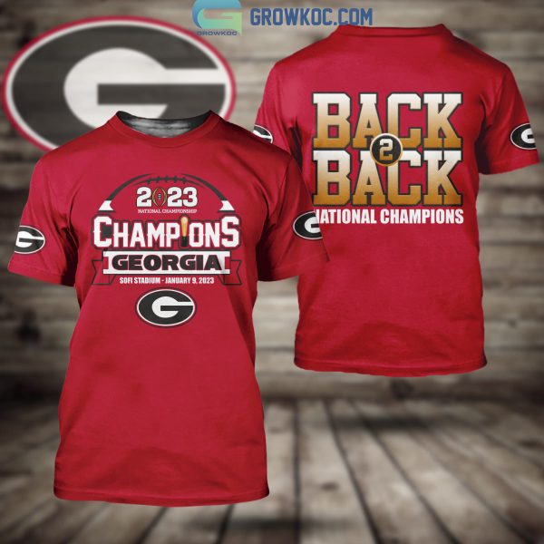 Georgia Bulldogs NCAA Back To Back National Champions 2023 Hoodie T Shirt