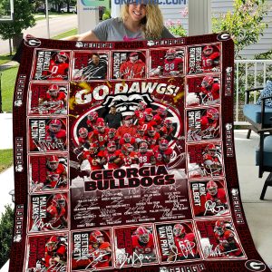 Georgia Bulldogs NCAA Football Go Dawgs Fleece Blanket Quilt