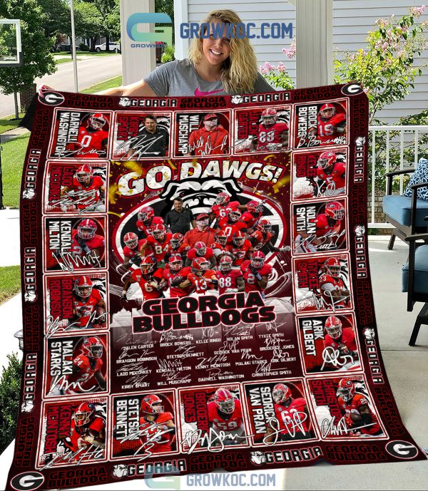 Georgia Bulldogs NCAA Football Go Dawgs Fleece Blanket Quilt