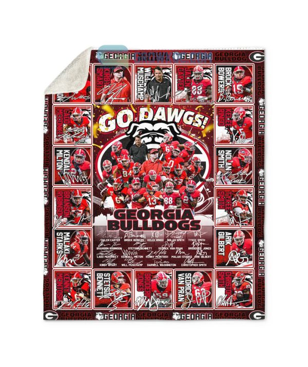Georgia Bulldogs NCAA Football Go Dawgs Fleece Blanket Quilt