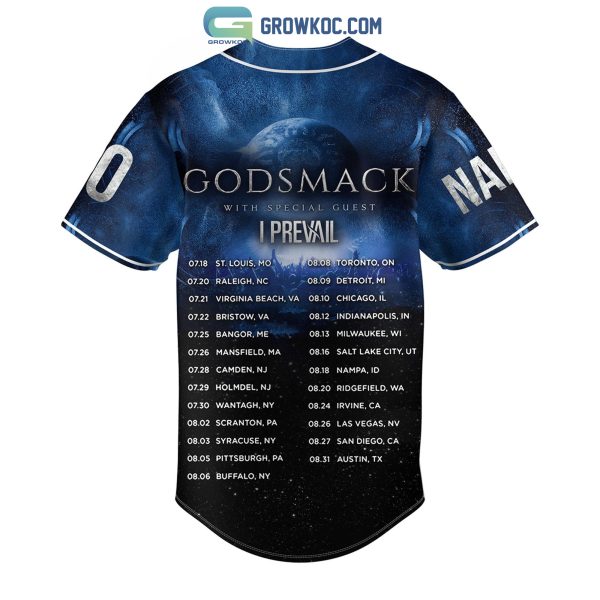 Godsmack With Special Guest I Prevail Personalized Baseball Jersey