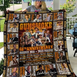 Gunsmoke 68th Anniversary 1955 2023 Fleece Blanket Quilt
