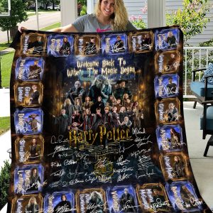 Harry Potter Welcome Back To Where The Magic Began Fleece Blanket Quilt