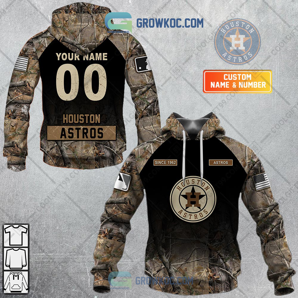 Houston Astros MLB Personalized Hunting Camouflage Hoodie T Shirt