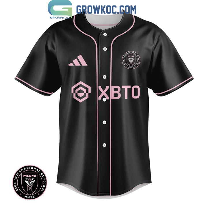 Messi 10 Inter Miami FC Black Design Baseball Jersey - Growkoc