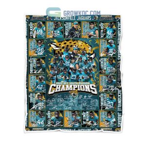 Jacksonville Jaguars AFC South Division Champions 2022 Fleece Blanket Quilt