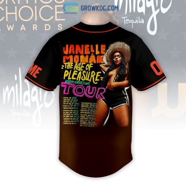 Janelle Monae The Age Of Pleasure North American Tour Personalized Baseball Jersey