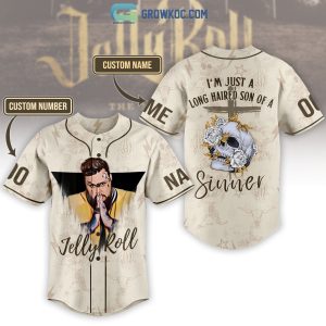 Jelly Roll I'm Just A Long Haired Son Of A Sinner Personalized Baseball Jersey