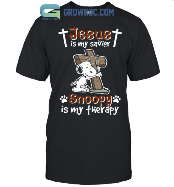 Jesus Is My Savior Snoopy Is My Therapy Peanuts T Shirt