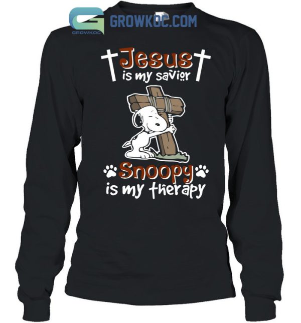 Jesus Is My Savior Snoopy Is My Therapy Peanuts T Shirt
