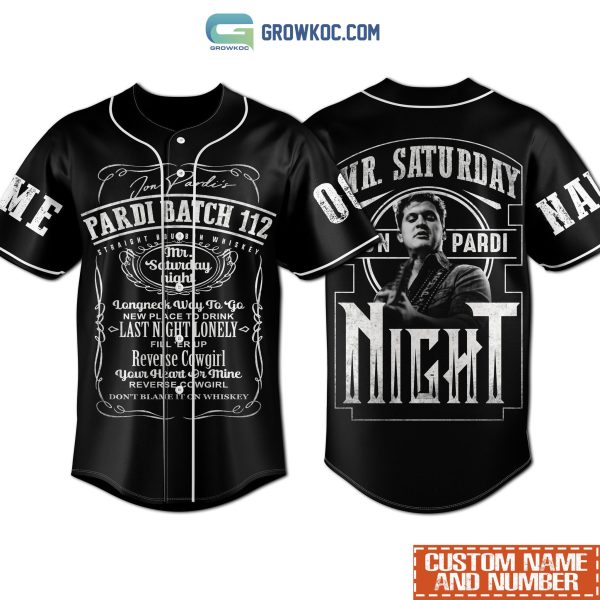 Jon Pardi Mr.Saturday Night Personalized Baseball Jersey