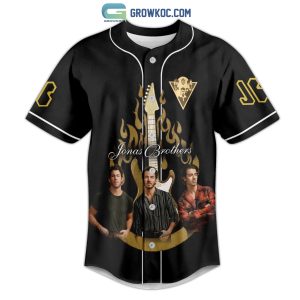 Jonas Brothers Five Albums One Night Black Design Baseball Jersey