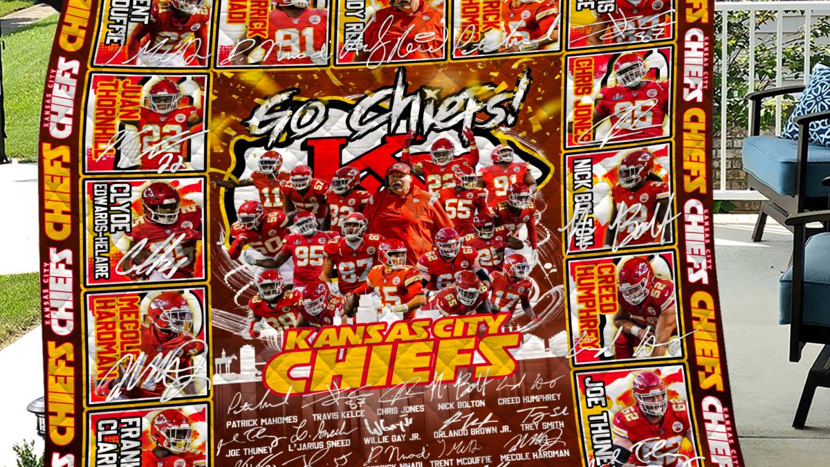 Kansas Chiefs tie blanket. NFL football team blanket. Super soft fleece  blanket.