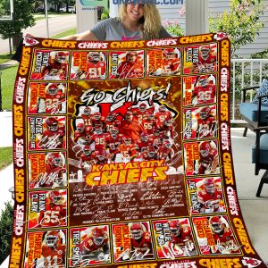 Kansas City Chief NFL Go Chiefs Team Fleece Blanket Quilt