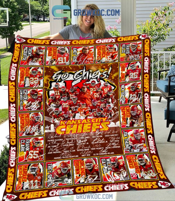 Kansas City Chief NFL Go Chiefs Team Fleece Blanket Quilt