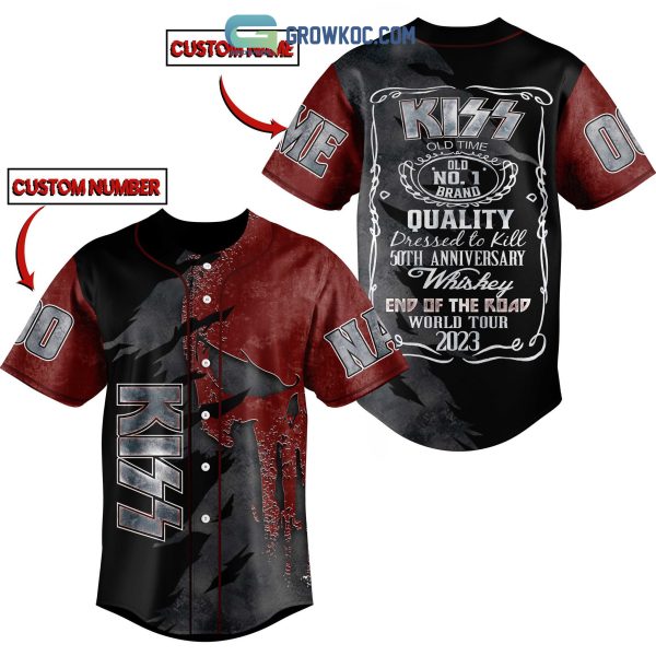 Kiss Band End Of The Road World Tour 2023 50th Anniversary Personalized Baseball Jersey