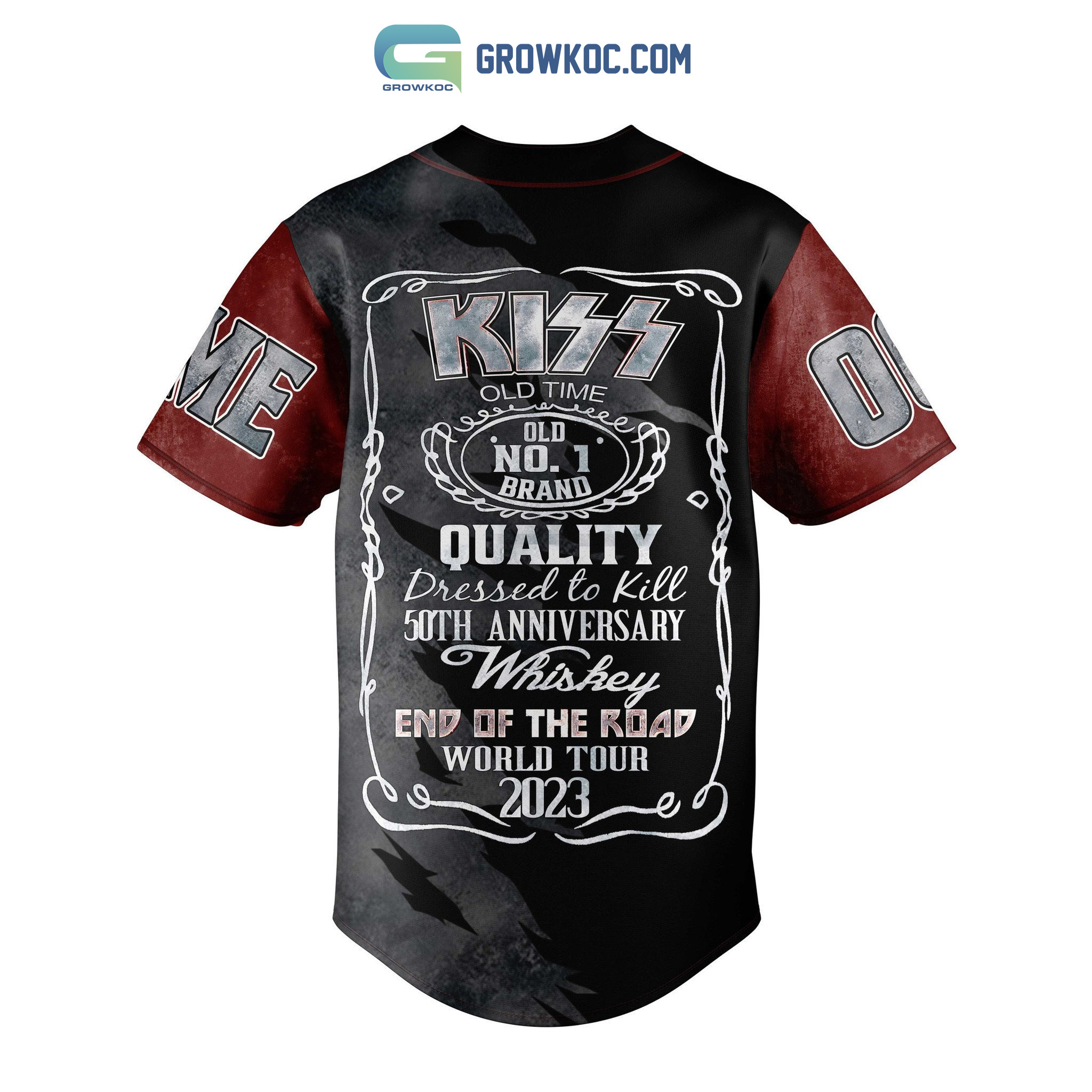 Kiss Band End Of The Road World Tour 2023 50th Anniversary Personalized Baseball Jersey