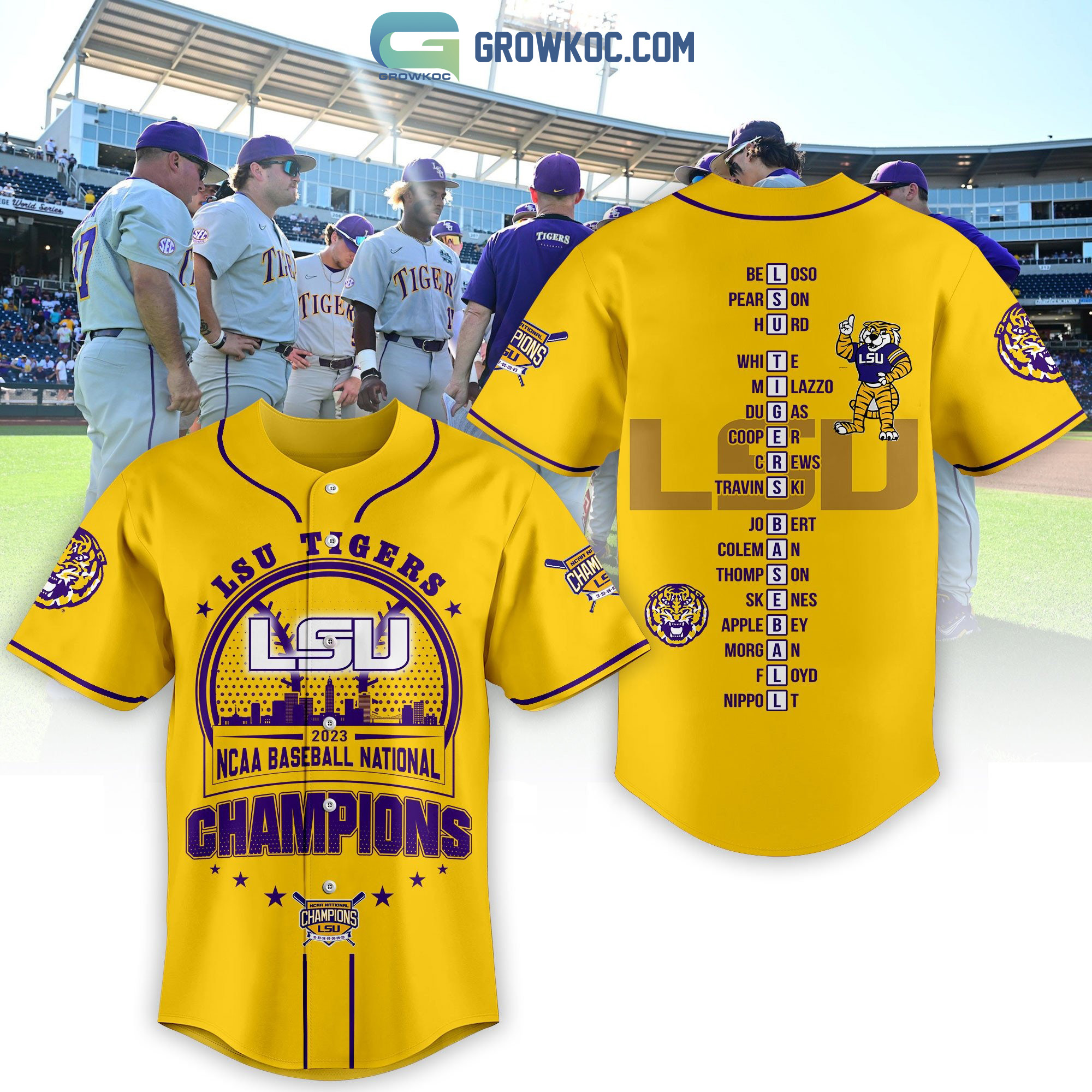 Unisex ProSphere #23 Gold LSU Tigers 2023 NCAA Men's Baseball College World  Series Champions Jersey