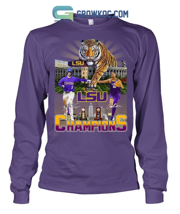 LSU Tigers Champions Dylan Crews And Angel Reese T Shirt