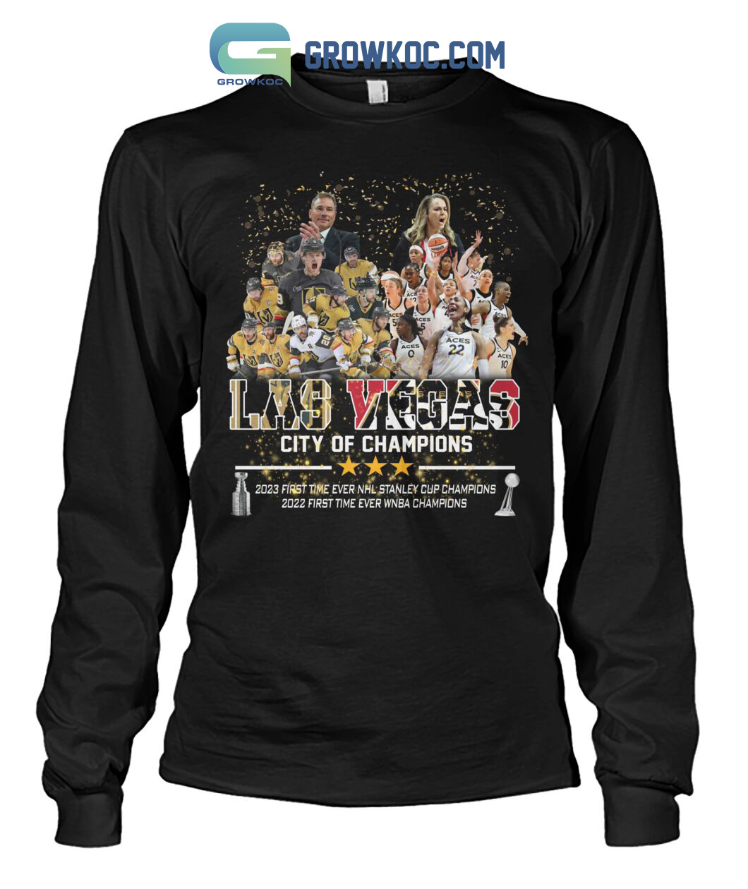 Las Vegas City Of Champions NHL Stanley Cup And WNBA Champions T Shirt
